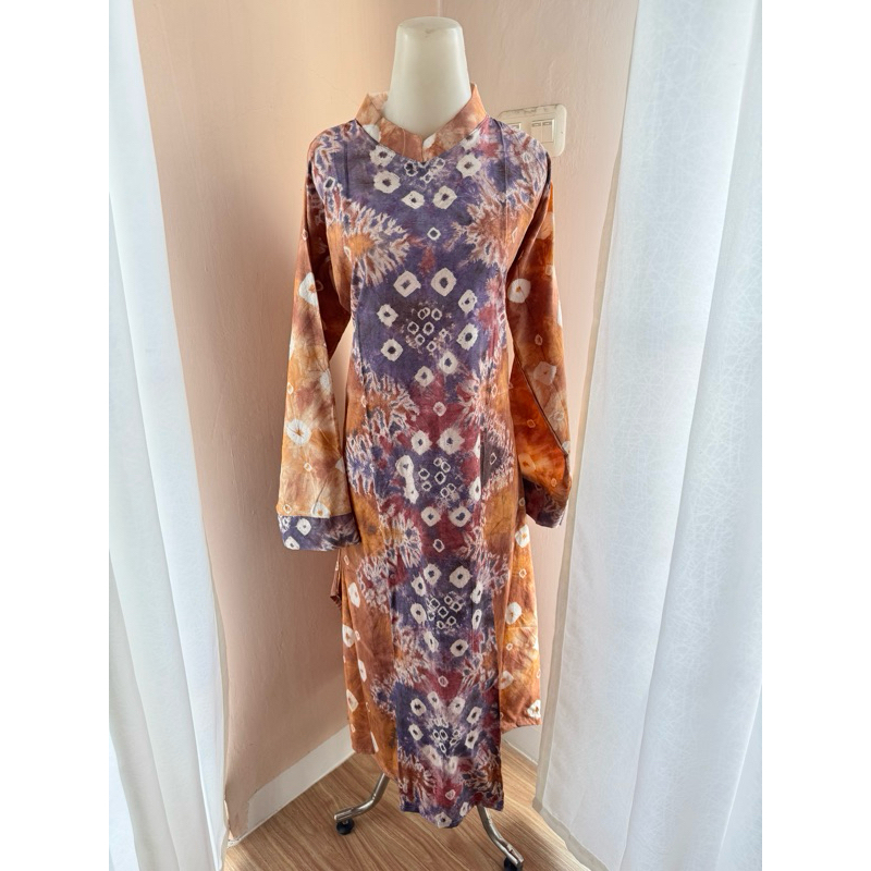 Baju Atasan Tunik Wanita Jumputan Motif/Desain Khas Palembang