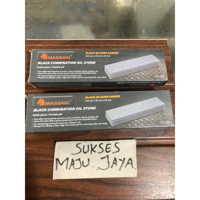 Batu asah Massaki Hitam Halus , Kasar 2 Sisi