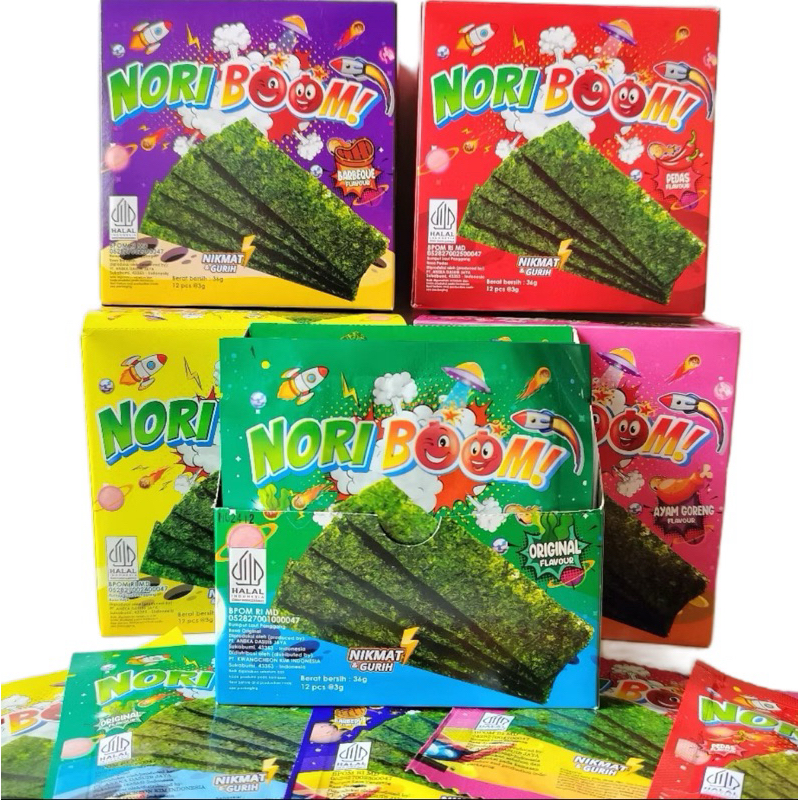 

Nori boom cemilan rumput laut 36g 12pcs