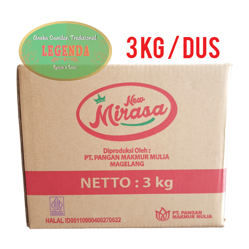 

GROSIR Kue Kering Semprit Sagu Keju MIRASA 3000 Gr Gram / 3 KG Kilogram Larut Lirut Lerut Manis Asin Gurih Renyah Cemilan Makanan Ringan Snack Tradisional Oleh Oleh Khas Pekalongan Murah Berkualitas Premium | DUS
