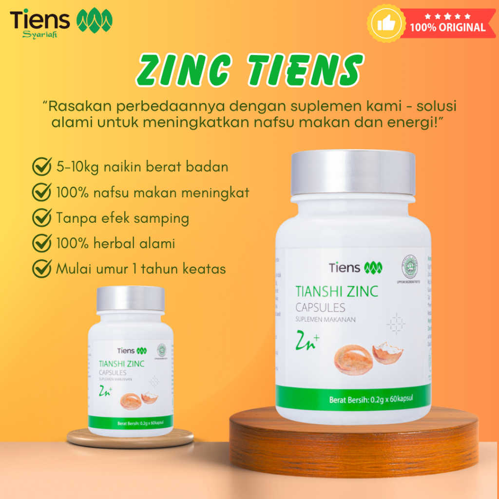 Tianshi Zinc Zink Tiens Tiansi Tianzhi Capsule Capsules Kapsul Isi 60 Original Thiansi Tiensi Thiens