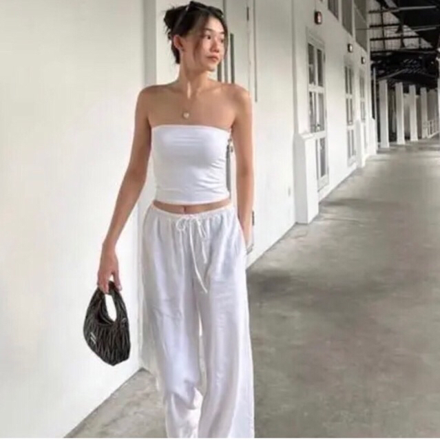 Madeline Cullote Pants | Kulot  Highwaist Linen Wanita | Linen Pants Wanita | Kulot Linen Polos Kore