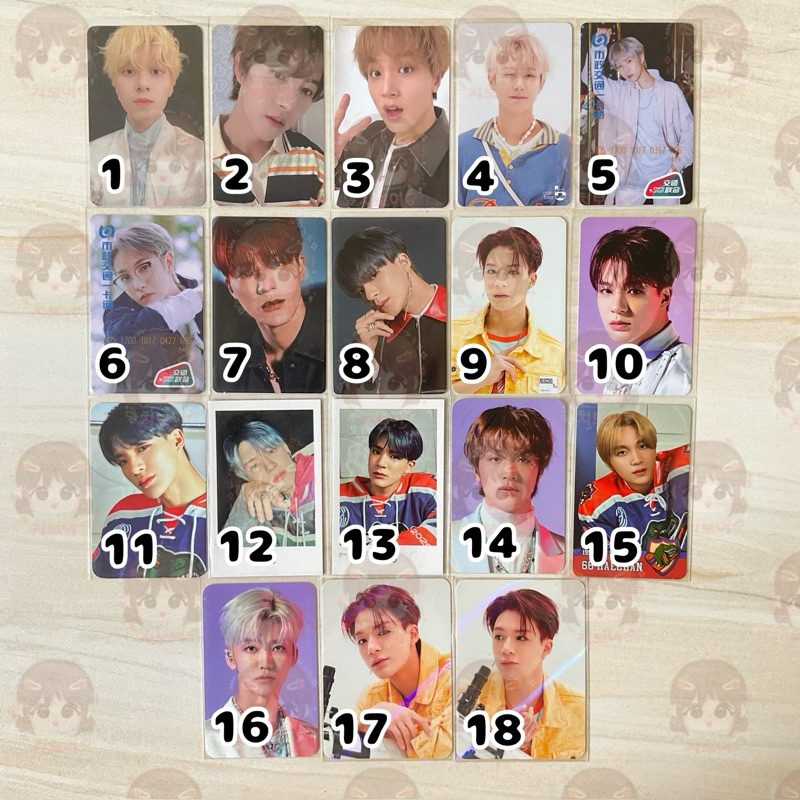 PHOTOCARD HENDERY RENJUN JENO HAECHAN JAEMIN RESONANCE SELCA TRANSPORTATION A B BINDER CUBIC PAINTIN