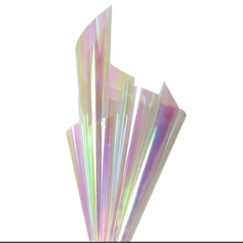 

KB019 20 LEMBAR Flower Wrapping Paper kertas buket Hologram Bouquet Bungaellophane Transparant