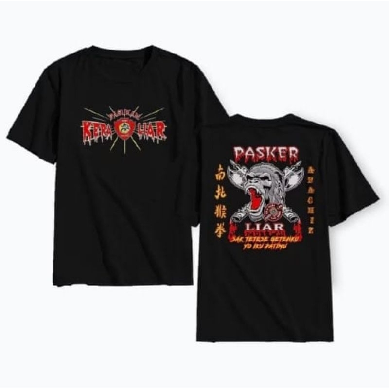 Kaos Pasker Kera Sakti Liar Corak Merah