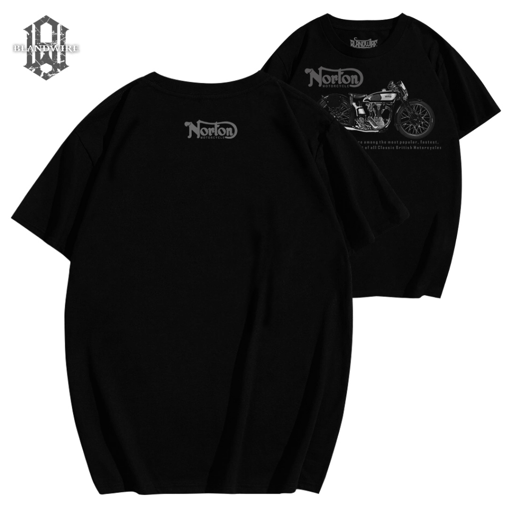 Blandwire Kaos Pria Kaos Motor T-Shirt Norton Bikers Classic Work | Kaos Norton Limited Legend Norto