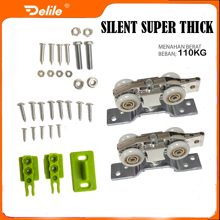 Roda Pintu Geser Set /Wheel Pintu Sliding /Ban Rel Pintu Sliding /Roda Sliding Door