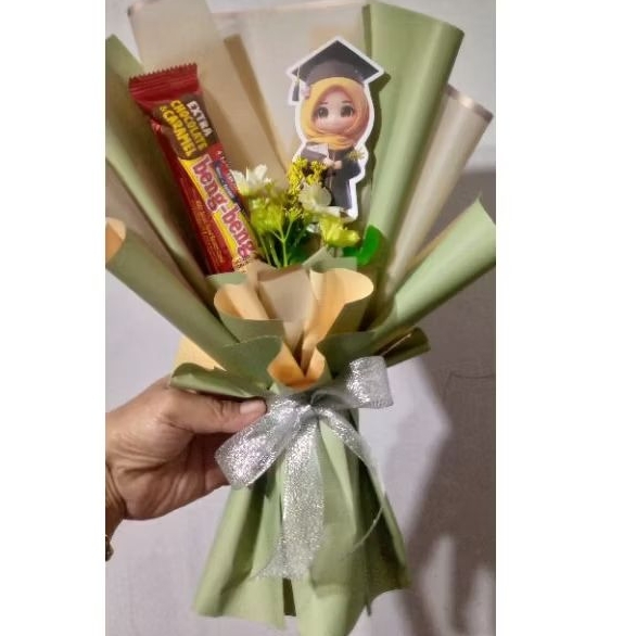 Buket wisuda/Buket graduation/Buket coklat wisuda