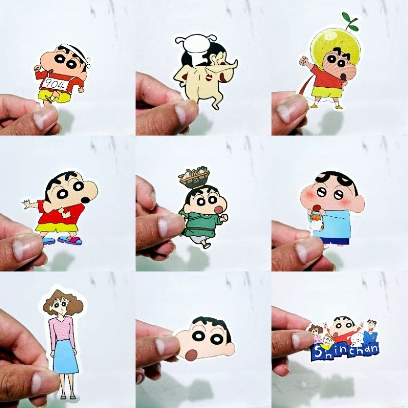 

Karakter kartun Stiker krayon shin-chan Anti Air Stikers Berperekat Waterproof sticker decal buat M