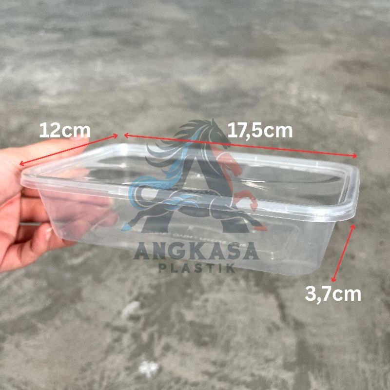 thinwall rect 500 ml isi 25pcs victory / thinwall bening dengan tutup / thinwall kotak makan / wadah