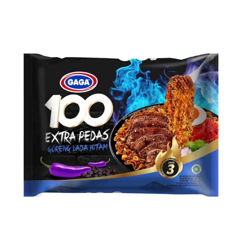 

MIE GORENG 100 XTRA PEDAS LADA HITAM - GAGA