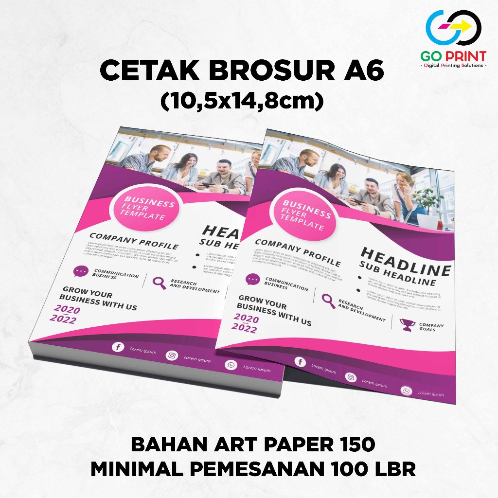 

Cetak Brosur A6 / Cetak Flyer / Leaflet Art Paper 150 Gram (min. Pemesanan 100 lembar)