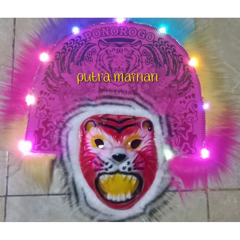 Mainan Topeng Reog ponorogo Mainan Topeng anak Menyala