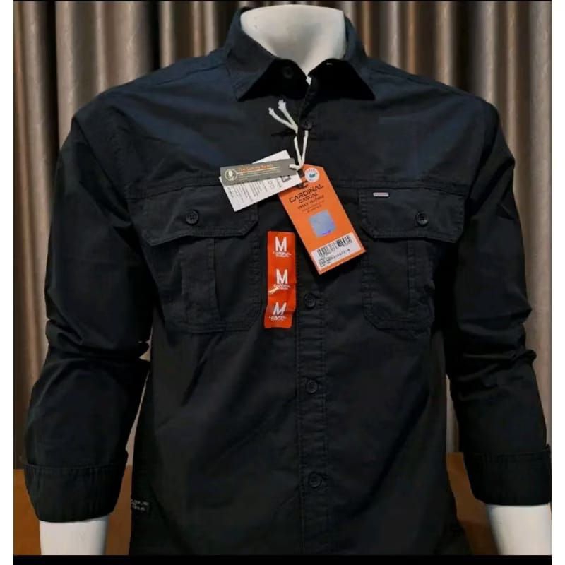 KEMEJA CARDINAL CASUAL HITAM ORIGINAL