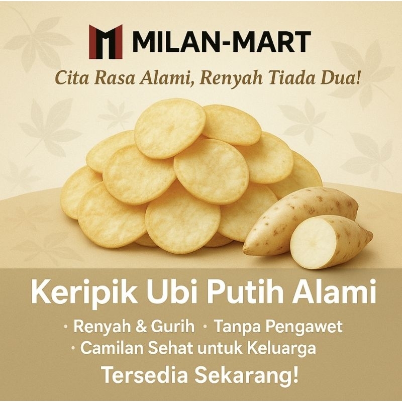 

KERIPIK UBI PUTIH MILAN-MART