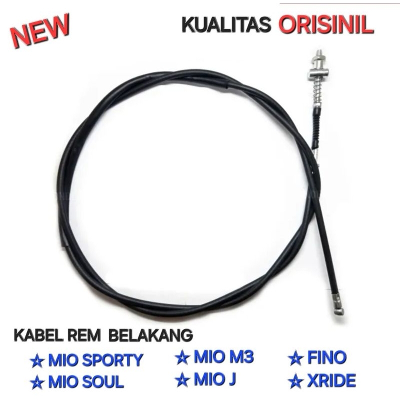 KABEL REM TALI REM BELAKANG MIO SPORTY MIO SOUL MIO J MIO M3 FINO XRIDE KUALITAS ASLI ORISINIL