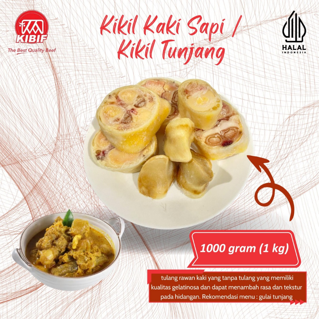 

Kikil Kaki Sapi / Tunjang 1kg