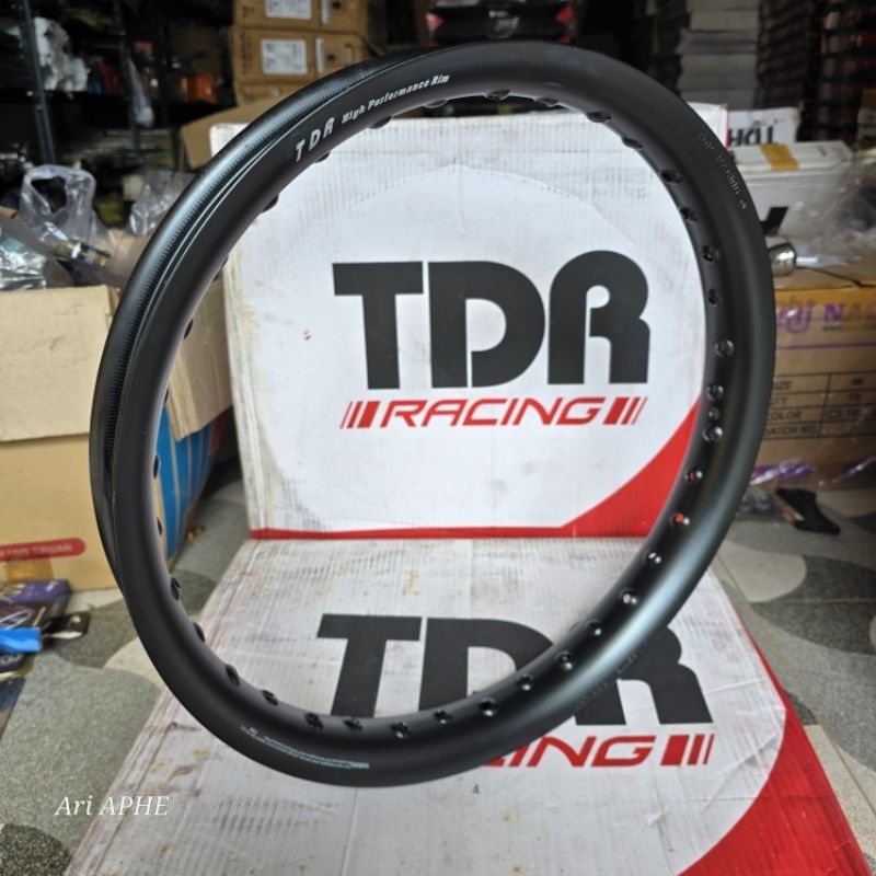 PROMO rim velg TDR racing 185 ring 18 hole 36 U shape warna hitam - velg alloy almunium setengah lin