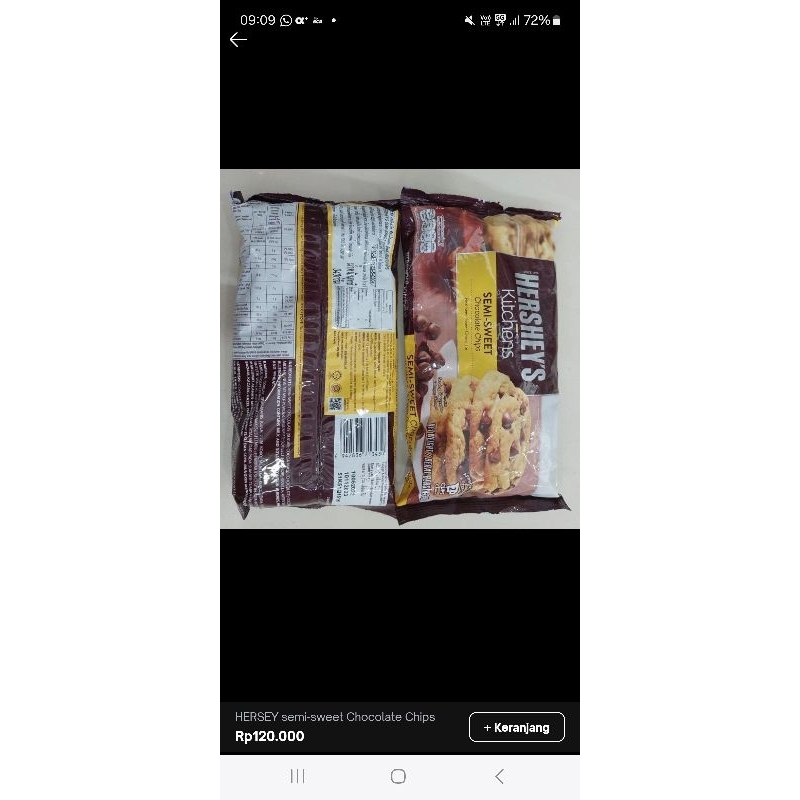 

Hersey Chocolate Chips