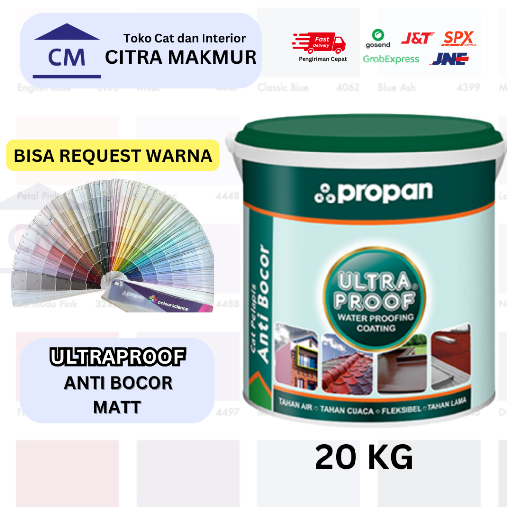 PROPAN ULTRAPROOF Cat Anti Bocor - 20 Kg (Bisa Request Warna & Custom Warna ) CAT WATERPROOF PROPAN