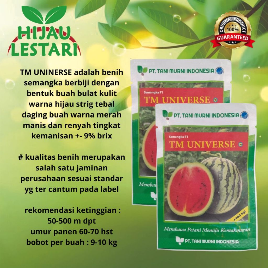 

TM UNIVERSE - Benih semangka berbiji daging merah benih semangka merah