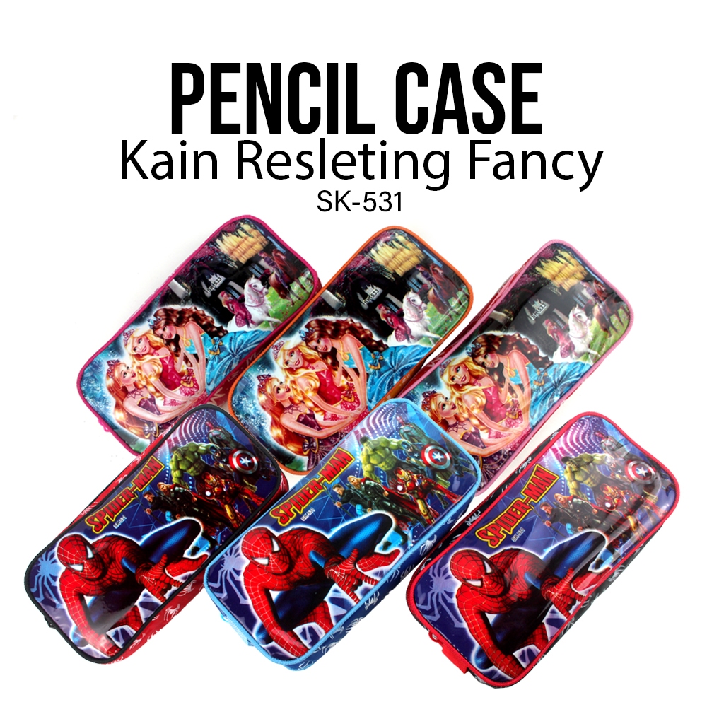 

Kotak Pensil Kain Resleting Fancy SK513 / Tempat Pensil Karakter