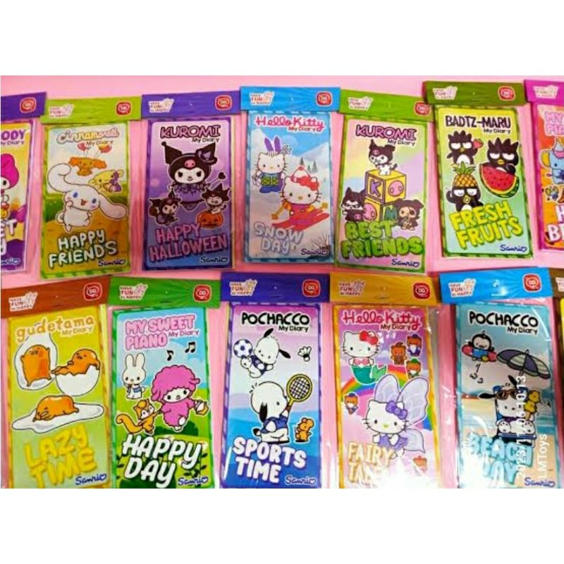 

My Diary Sanrio Buku Diari momo 1 pcs 10 halaman + jadwal pelajaran