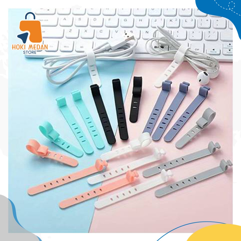 HK 19 Pengikat kabel silicon | cord cable silicon | pengikat kabel charger hp | pengikat kabel multi