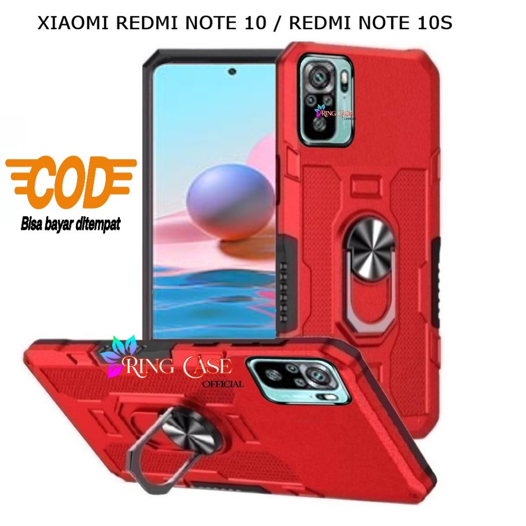 Kesing Hard Case Hit Eye Ring For Xiaomi Redmi Note 10 / Redmi Note 10s Casing Standing Robot Case A
