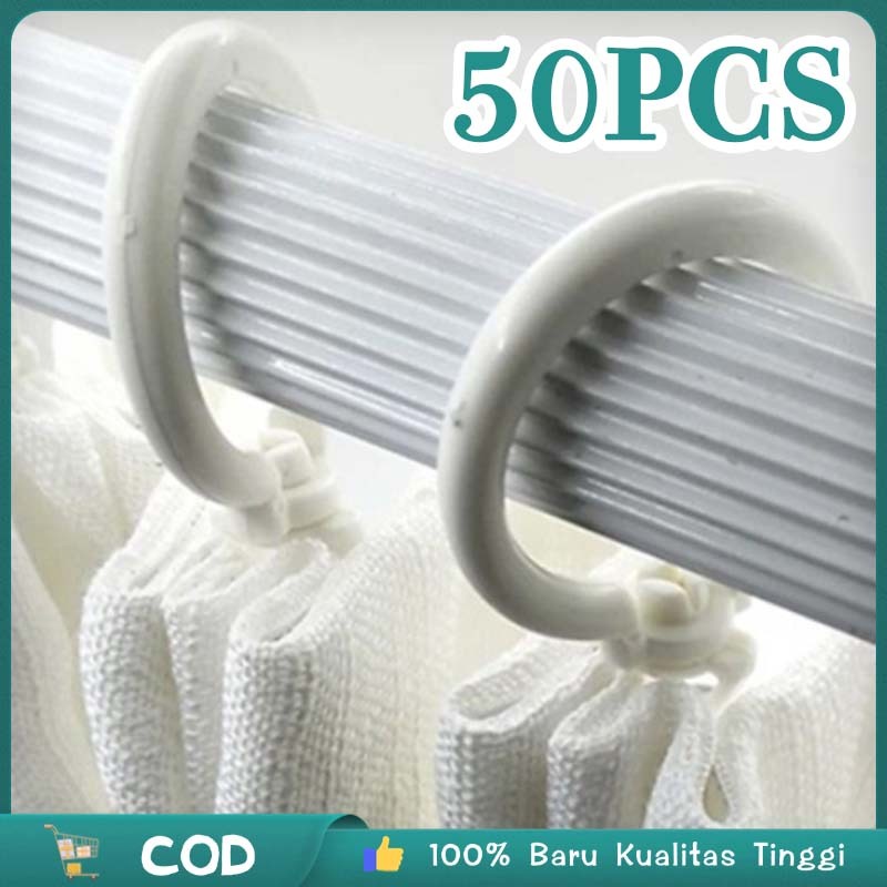 50pcs Cincin Gorden Gorden Ring Hordeng Ring Ring Bulat Hordeng