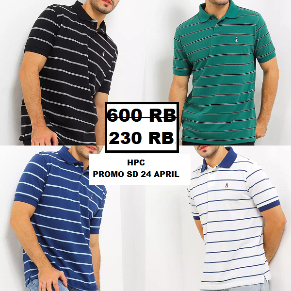 Kaos pria sale MORGAN STRIPE Hush Puppies 100% original store