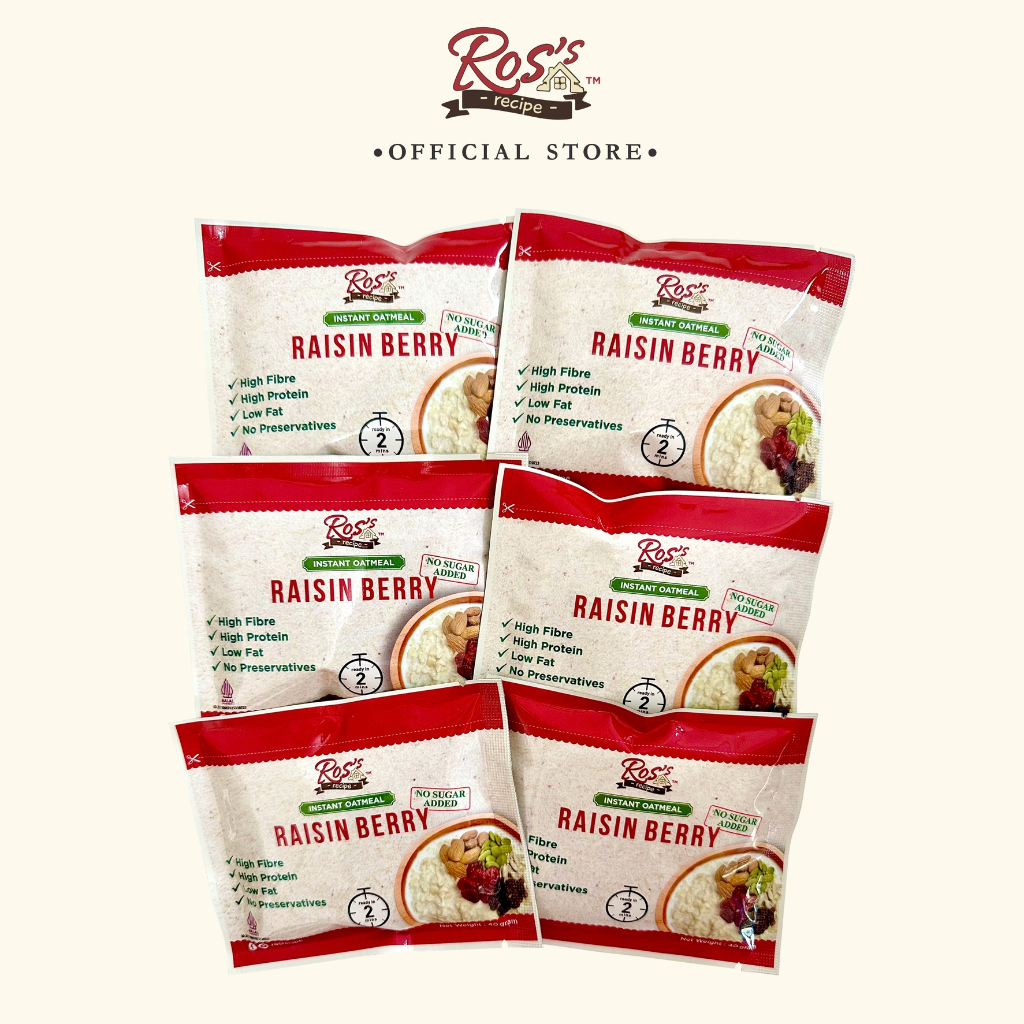 

Oatmeal Instant Raisin Berry 40gr x 6pcs (Tanpa Gula) (Paket)