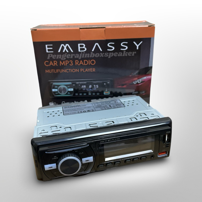 Flowbeeshop Single Din Embassy Mp3 Tape Mobil Tip Mp3 Radio Single Din Embassy Usb Aux Bluetooth