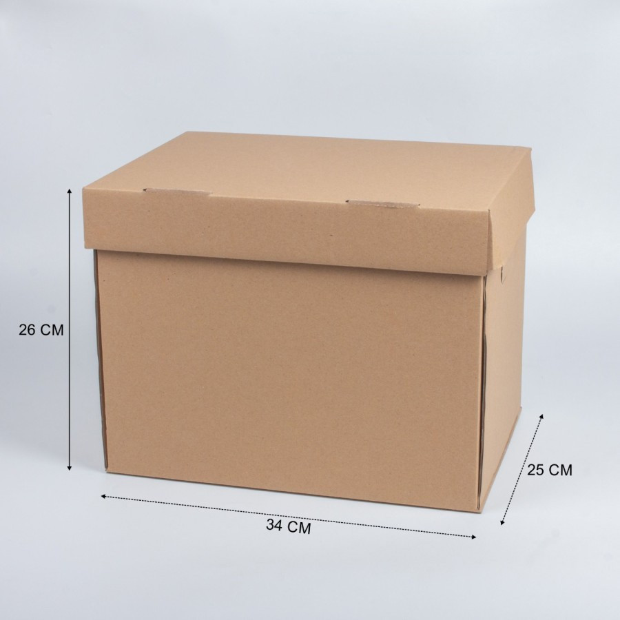 

10 pcs box file arsip dokumen bpjs kardus coklat polos berkas file kraft ukuran 34x25x26cm