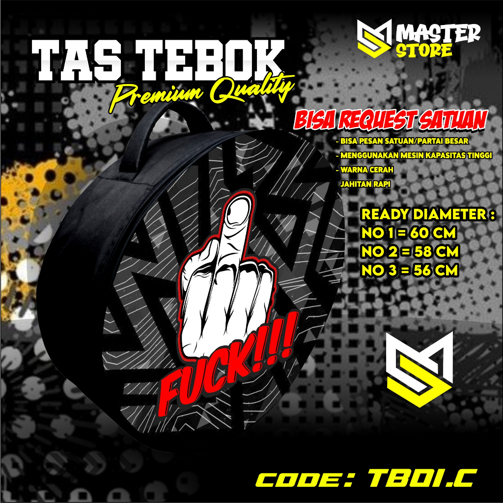 tas tebok murai motif FUCK ransel gendong jinjing bawa tebok sangkar murai printing