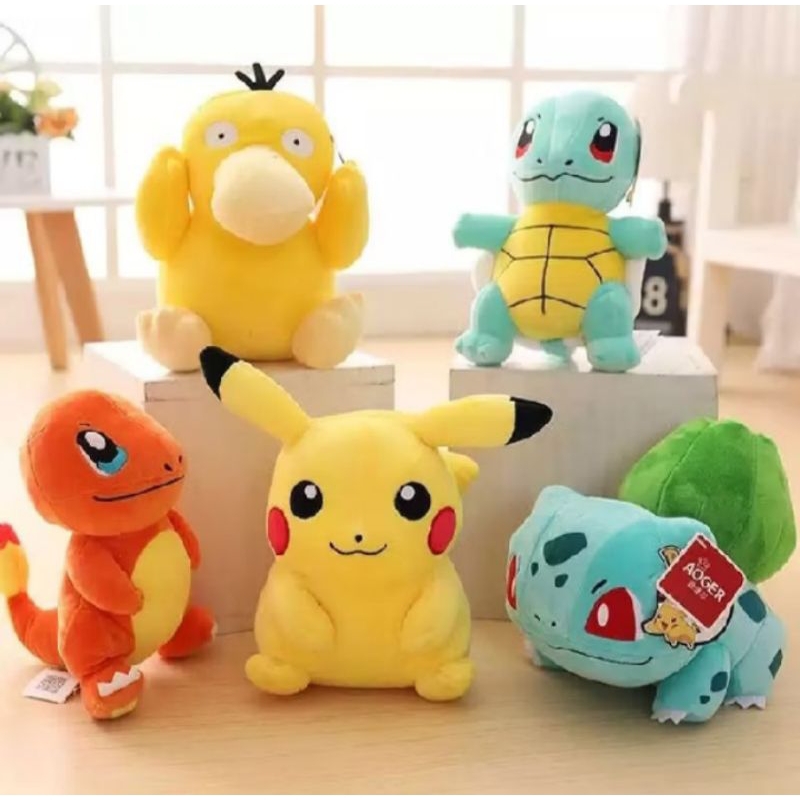 BONEKA POKEMON ORIGINAL PIKACHU AOGER TURTLE KURA-KURA ORI IMPORT HIGH QUALITY