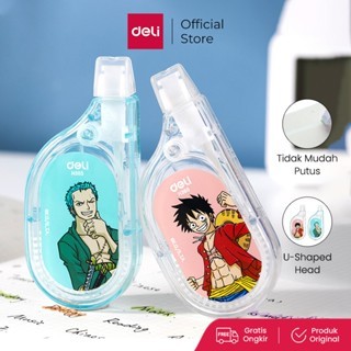 

Deli One Piece Correction Tape / Tip-Ex Kertas Roll Pita Koreksi One Piece 6 Meter Tidak Mudah Putus Kepala Berbentuk U EH365