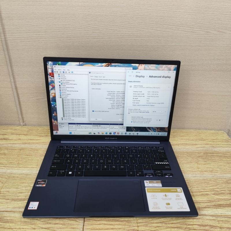 Laptop Second Asus VivoBook M1403QA AMD Ryzen 5 5600H Ram 8gb Ssd 512gb Ips