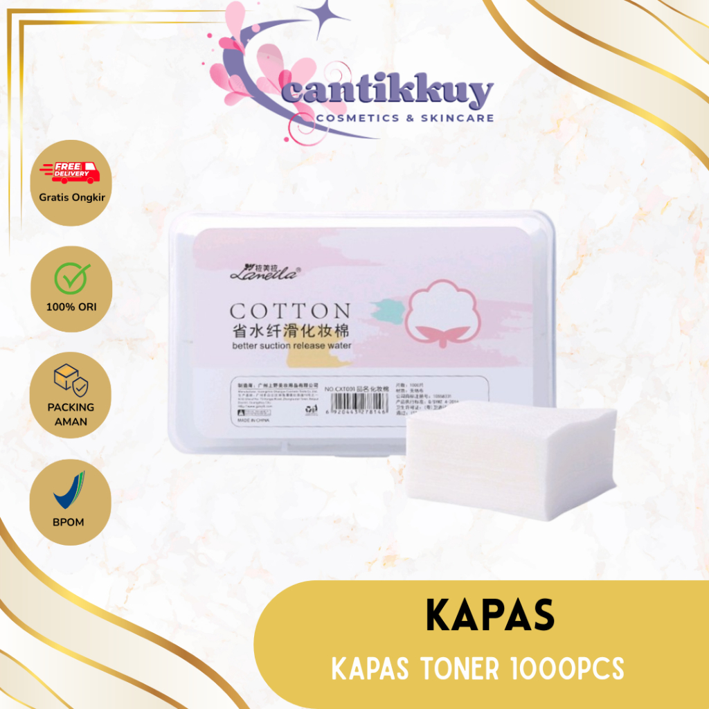 ✨cantikkuy✨ KAPAS Toner isi 1000pcs - Kapas Wajah Super Tipis Hemat Pemakaian Toner Silcot Kapas