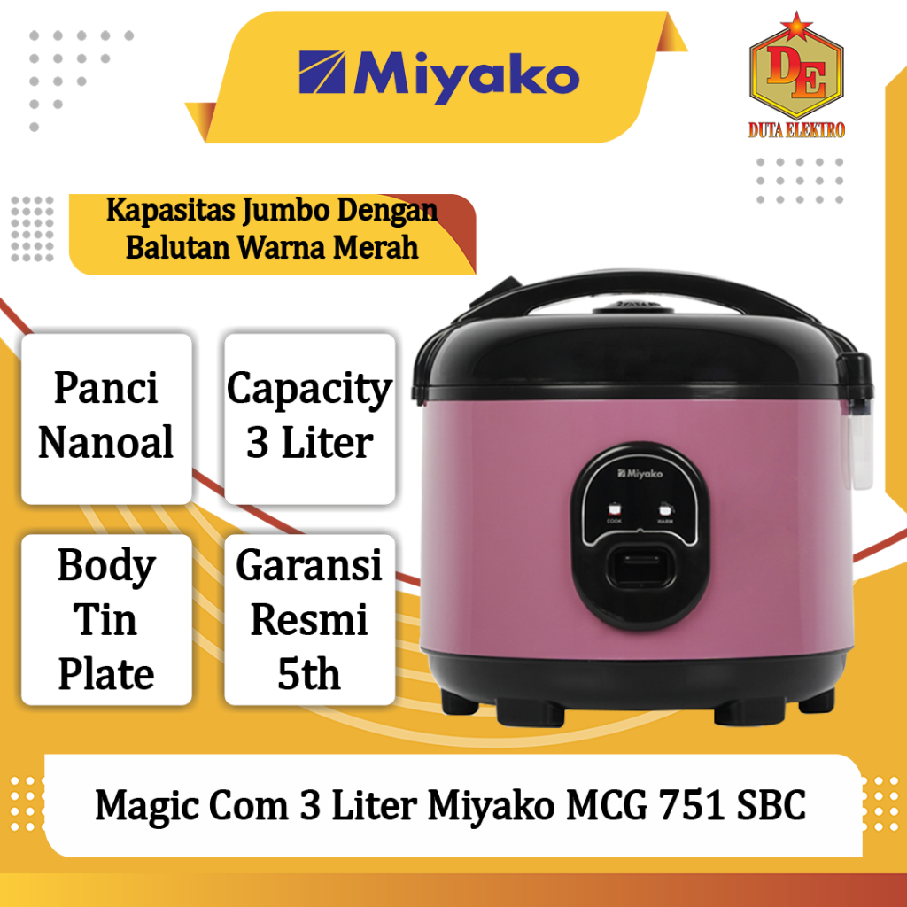 Magic Com 3 Liter Miyako MCG 751 SBC