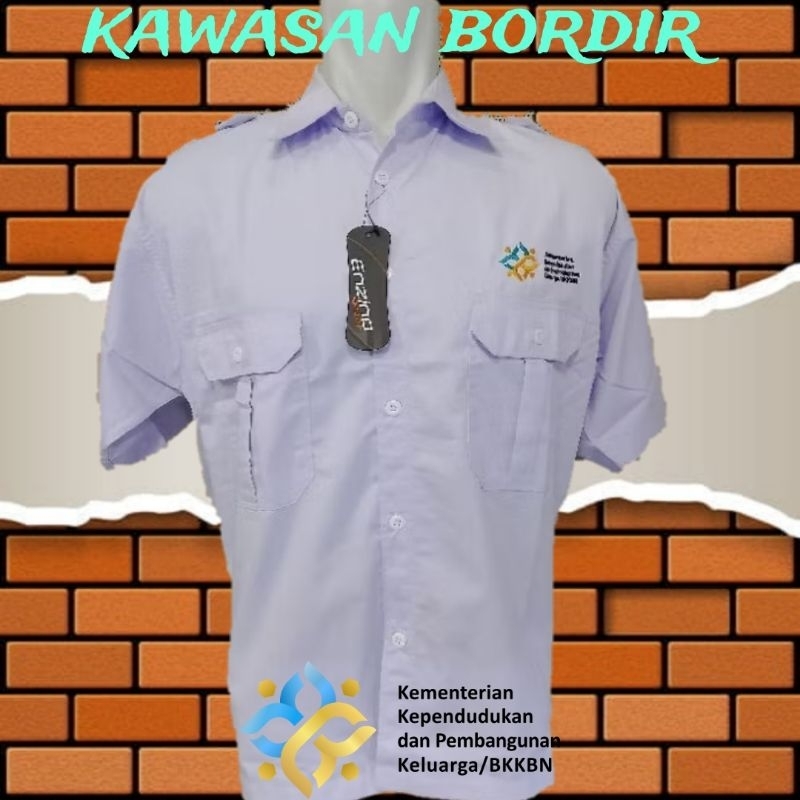 Terbaru kemeja kemendukbangga BKKBN baju BKKBN pdh BKKBN seragam BKKBN full bordir..