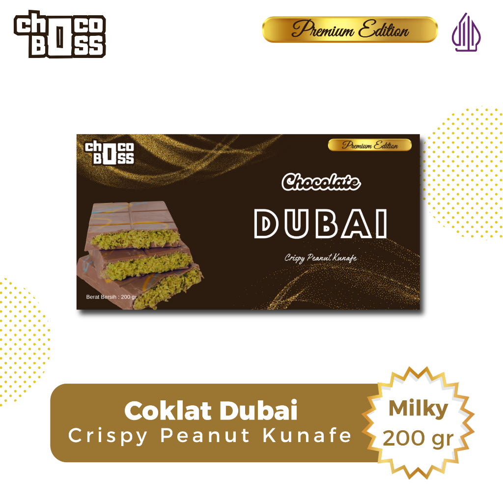

Coklat Dubai - Crispy Peanut Kunafe (200gr) by Dapur Bunda Jember