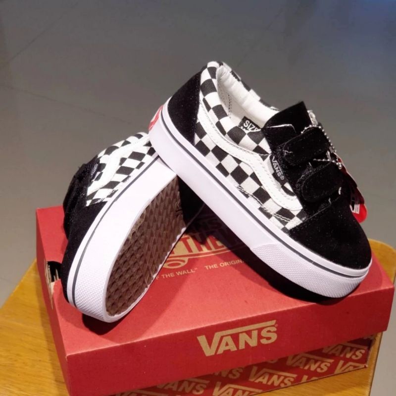 Sepatu Vans Anak Checkerboard Motif Catur Sepatu Sneaker Anak Laki Perempuan Unisex Premium Quality