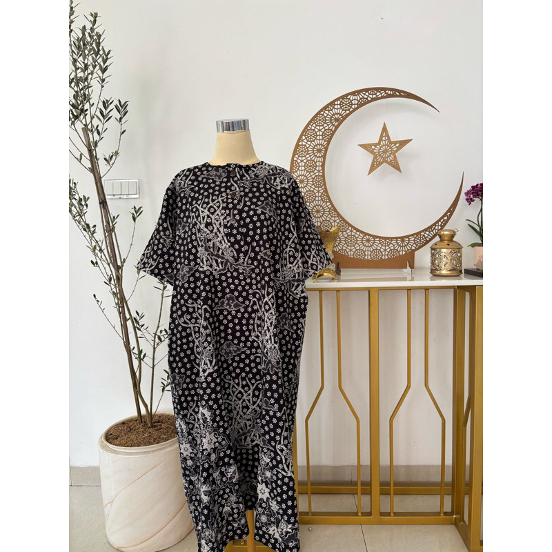 daster batik warna hitam