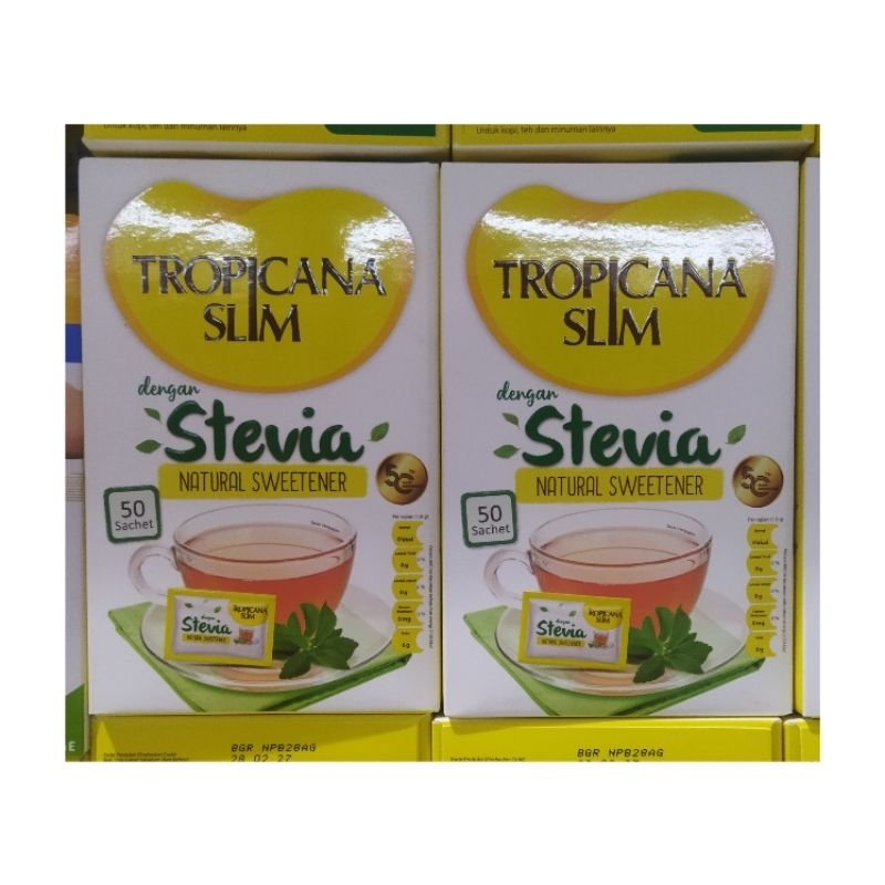 

TROPICANA SLIM DENGAN STEVIA NATURAL SWEETENER 50 SACHET