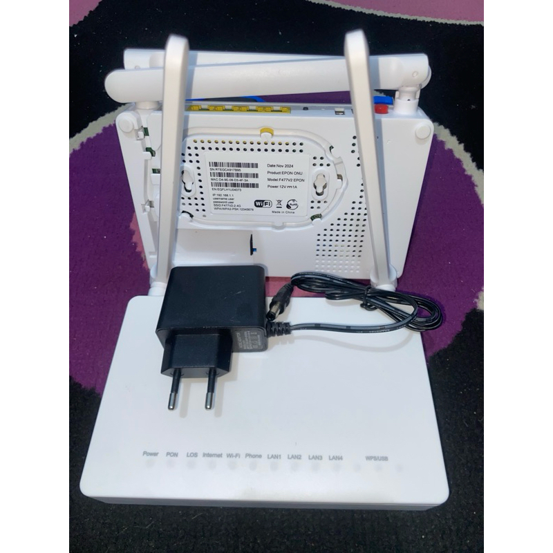 WIRELESS ONT EPON F477 V2 ANTENA 5dB ( BISA SEMUA OLT EPON)