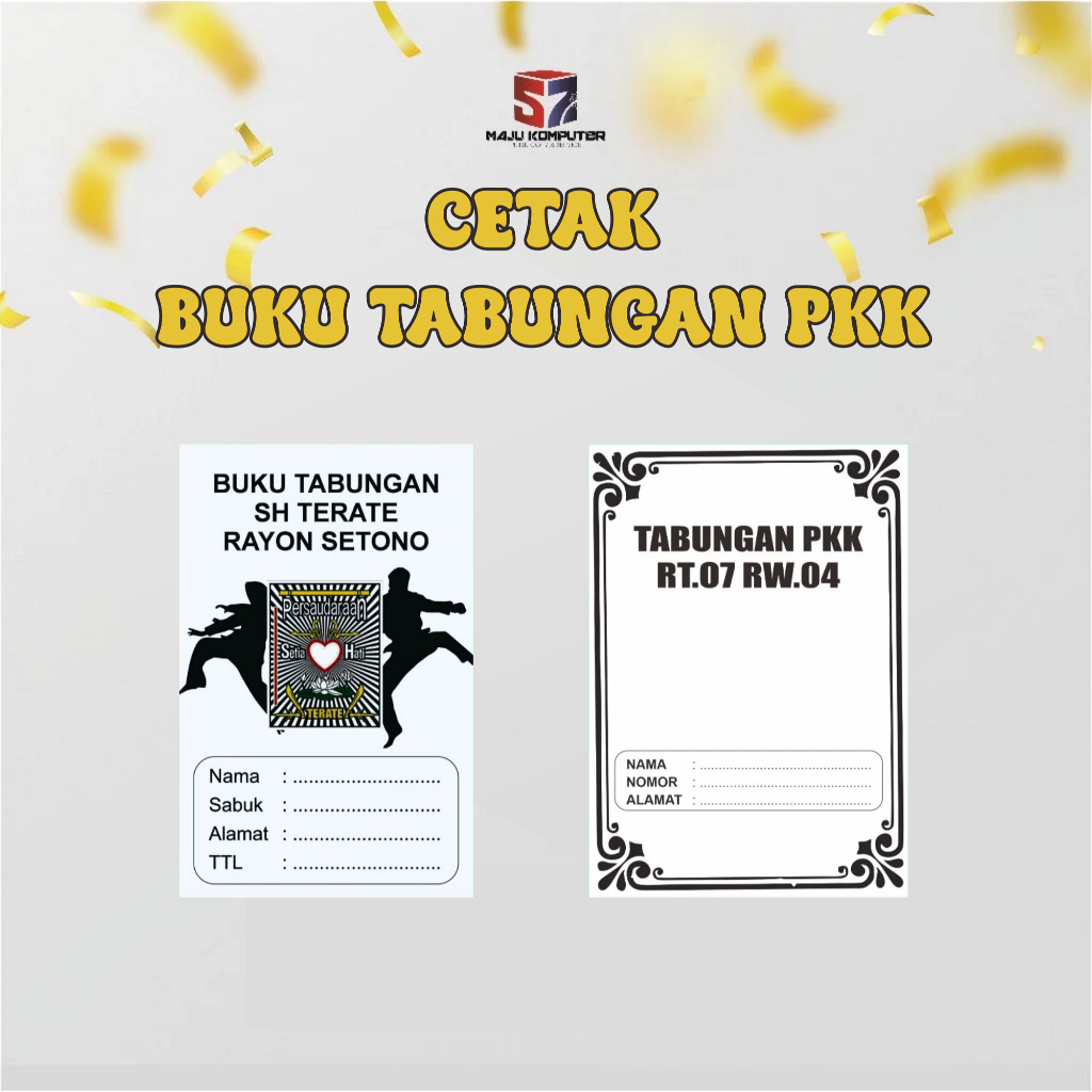 

BUKU TABUNGAN PKK ORGANISASI RT SEKOLAH SEMBAKO