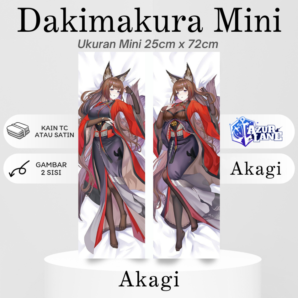 DAKIMAKURA MINI AKAGI AZUR LANE Bantal Anime Waifu Mini