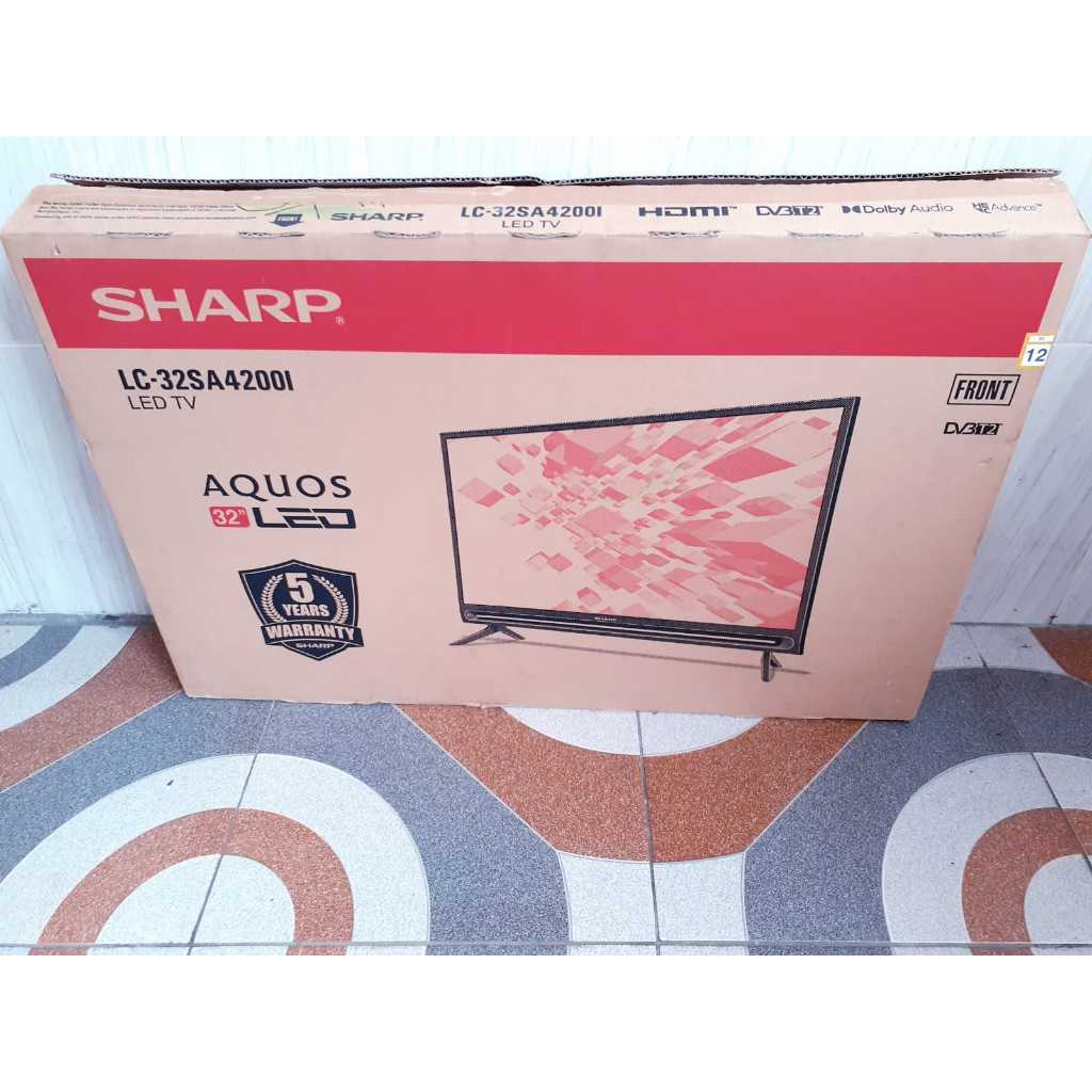 TV LED SHARP 32in Digital TV Kondisi Normal Like New Seperti baru