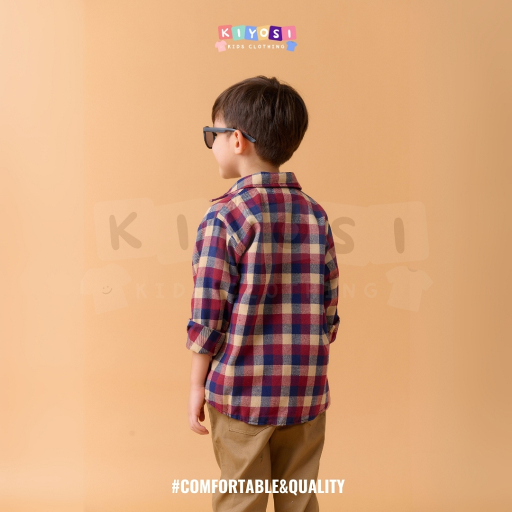 RB KIYOSI Kemeja Anak Flanel Laki-Laki Lengan Panjang 1-6 Tahun (3)